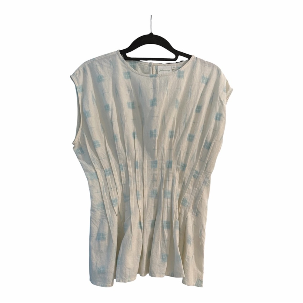 Julia Amory Ava Top in Ikat Blue, Size Small